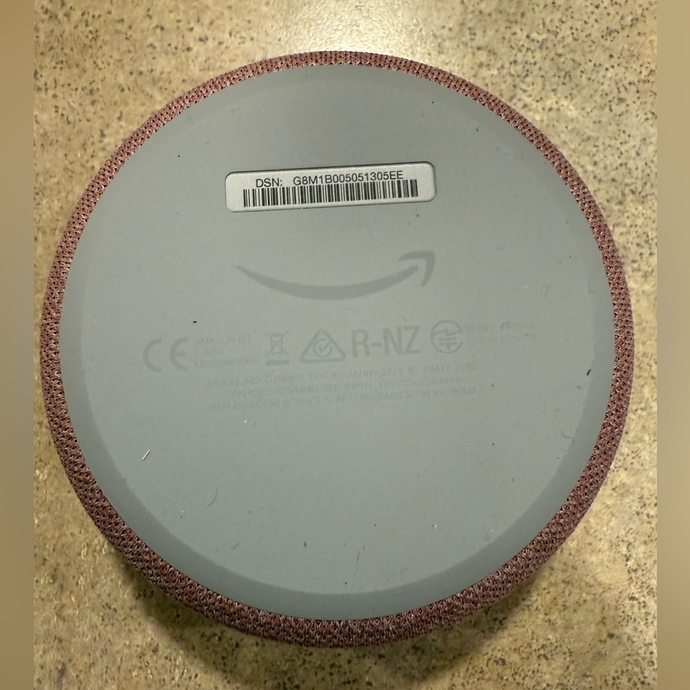 Amazon C78MP8 Echo Dot 3rd Generation Smart Speaker w/ AC Adapter Red - Tested - Picture 4 of 6